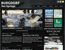 Tablet Screenshot of burgdorfhotsprings.com
